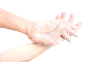 Tvättar händer
